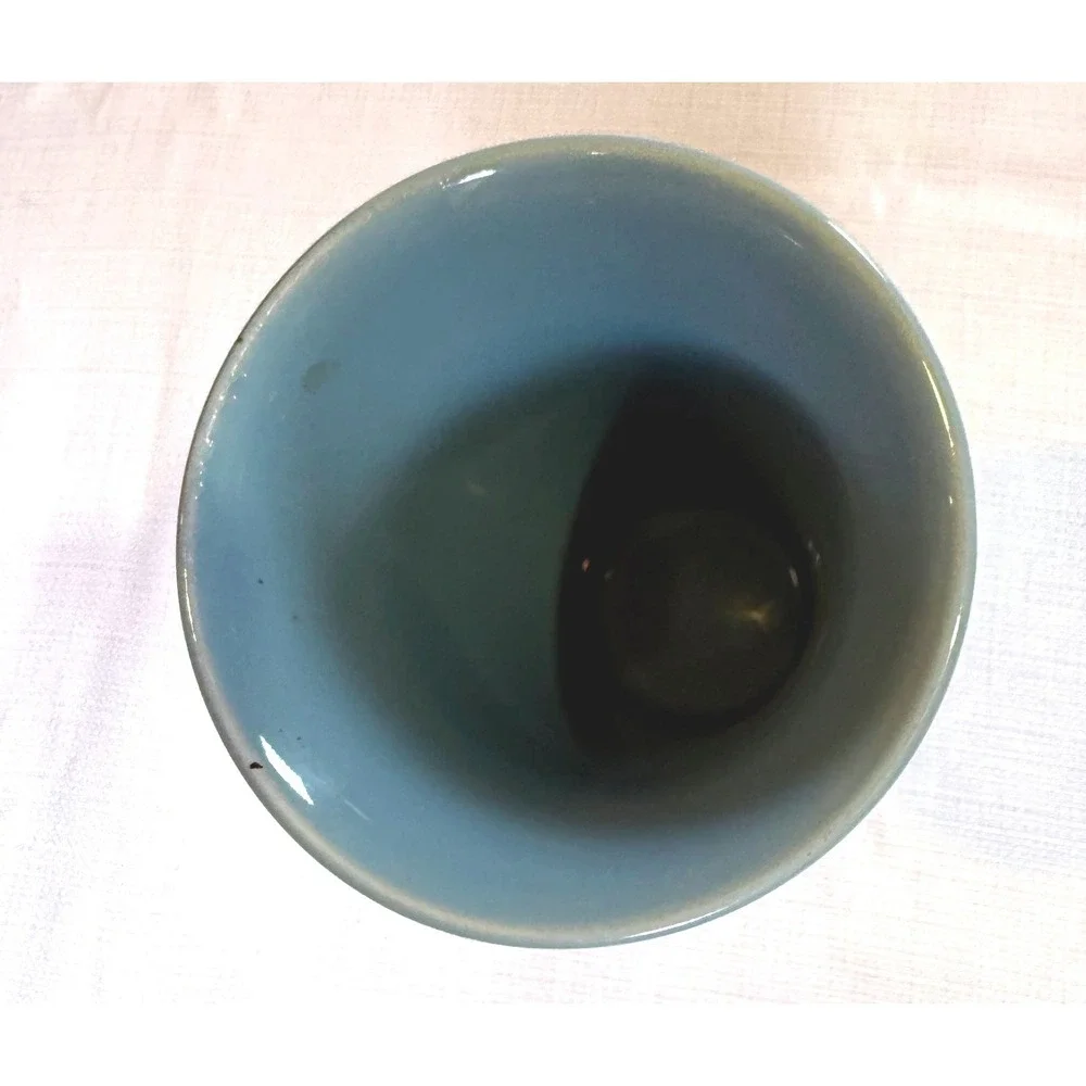 Vintage Pfaltzgraff FTDA Blue Pottery Vase‎ USA Mid Century Modern